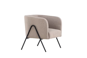 Rika Rund Fåtölj i Tyg - Beige - Möbler - Stolar & fåtöljer - Fåtölj
