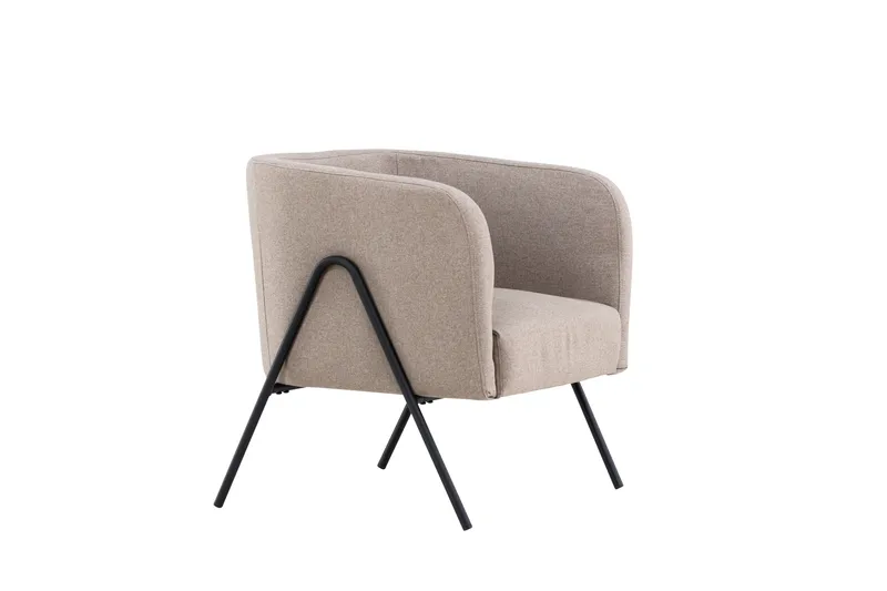 Rika Rund Fåtölj i Tyg - Beige - Möbler - Stolar & fåtöljer - Fåtölj