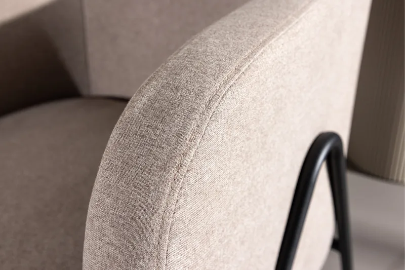 Rika Rund Fåtölj i Tyg - Beige - Möbler - Stolar & fåtöljer - Fåtölj