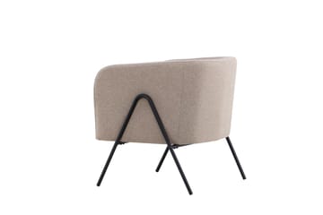 Rika Rund Fåtölj i Tyg - Beige - Möbler - Stolar & fåtöljer - Fåtölj