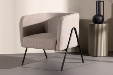 Rika Rund Fåtölj i Tyg - Beige - Möbler - Stolar & fåtöljer - Fåtölj