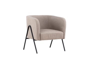 Rika Rund Fåtölj i Tyg - Beige - Möbler - Stolar & fåtöljer - Fåtölj