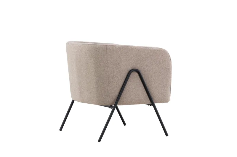 Rika Rund Fåtölj i Tyg - Beige - Möbler - Stolar & fåtöljer - Fåtölj