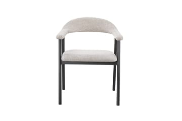 Ronja Matstol i metall med tygsits - Beige/Svart - Möbler - Stolar & fåtöljer - Matstol & köksstol