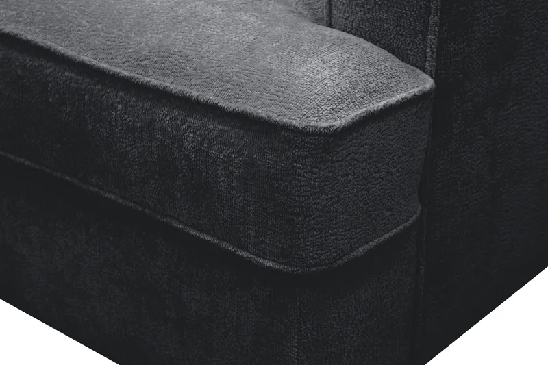Rossita Extra Djup Fåtölj - Trenza 01, Svart Chenille - Möbler - Stolar & fåtöljer - Fåtölj