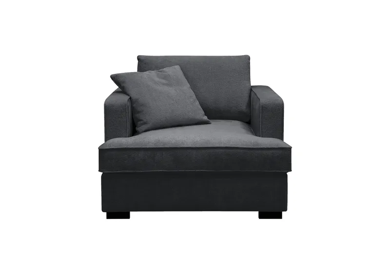 Rossita Extra Djup Fåtölj, Trenza 01, Svart Chenille
