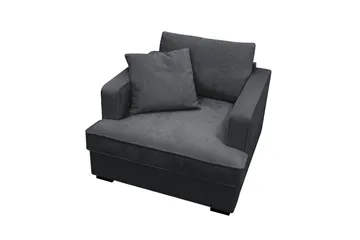 Rossita Extra Djup Fåtölj - Trenza 01, Svart Chenille - Möbler - Stolar & fåtöljer - Fåtölj