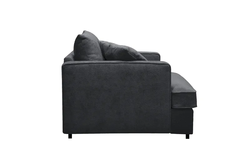 Rossita Extra Djup Fåtölj - Trenza 01, Svart Chenille - Möbler - Stolar & fåtöljer - Fåtölj