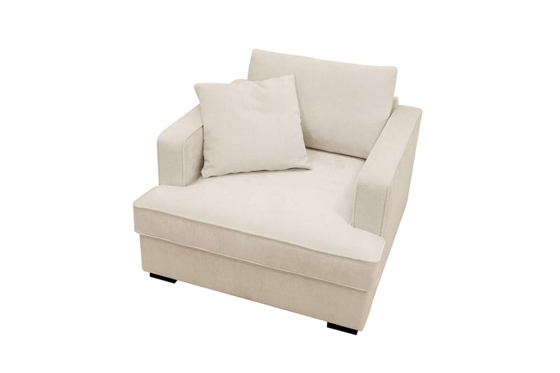Rossita Extra Djup Fåtölj - Trenza 06, Beige Chenille - Möbler - Stolar & fåtöljer - Fåtölj