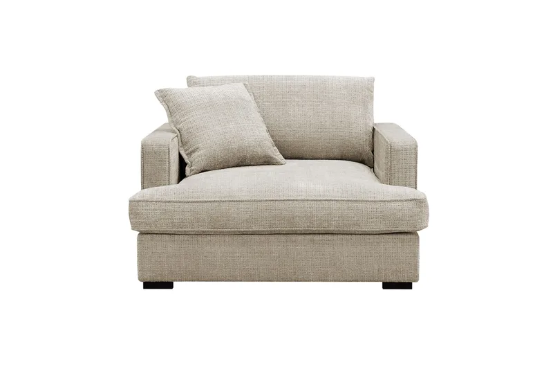 Rossita lyx Extra djup Fåtölj - Beige Chenille - Möbler - Stolar & fåtöljer - Fåtölj