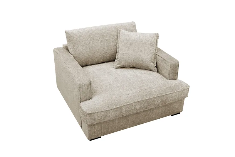 Rossita lyx Extra djup Fåtölj - Beige Chenille - Möbler - Stolar & fåtöljer - Fåtölj