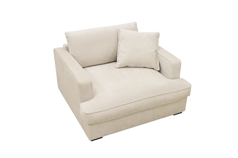 Rossita lyx Extra djup Fåtölj - Beige Chenille - Möbler - Stolar & fåtöljer - Fåtölj