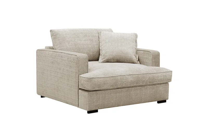 Rossita lyx Extra djup Fåtölj - Beige Chenille - Möbler - Stolar & fåtöljer - Fåtölj