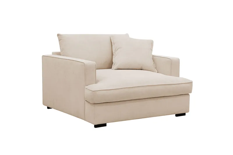 Rossita lyx Extra djup Fåtölj - Beige Manchester - Möbler - Stolar & fåtöljer - Fåtölj