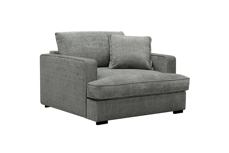 Rossita lyx Extra djup Fåtölj - Grå Chenille - Möbler - Stolar & fåtöljer - Fåtölj