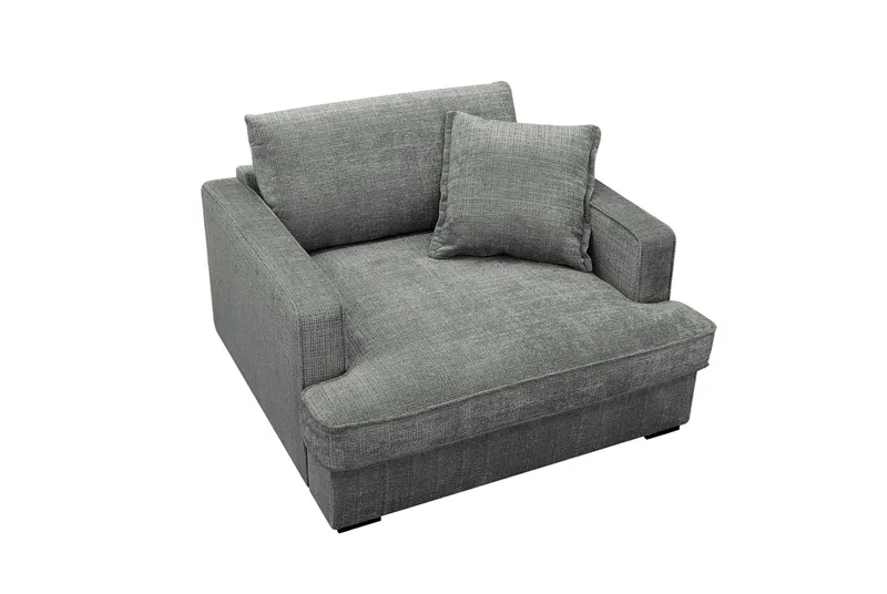 Rossita lyx Extra djup Fåtölj - Grå Chenille - Möbler - Stolar & fåtöljer - Fåtölj