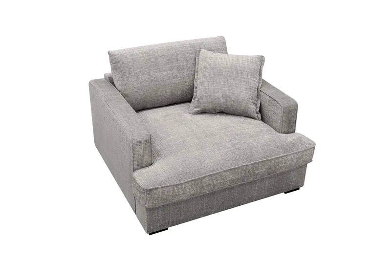 Rossita lyx Extra djup Fåtölj - Ljusgrå Chenille - Möbler - Stolar & fåtöljer - Fåtölj