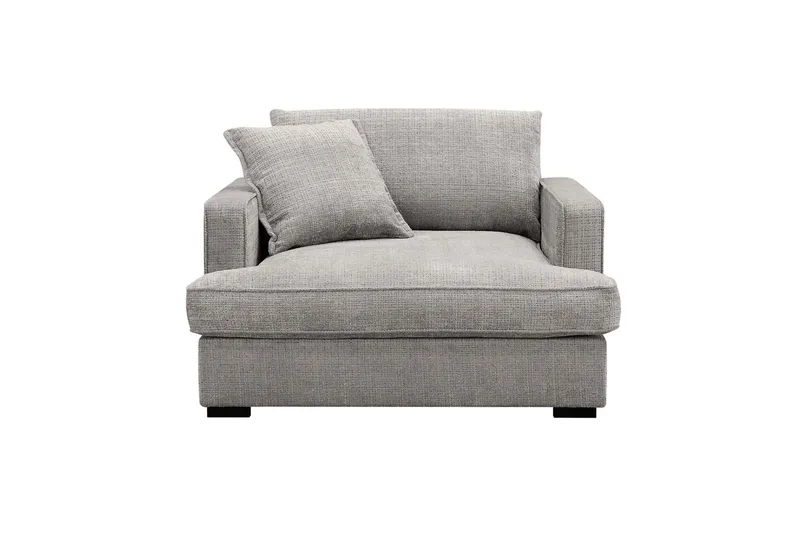 Rossita lyx Extra djup Fåtölj, Ljusgrå Chenille