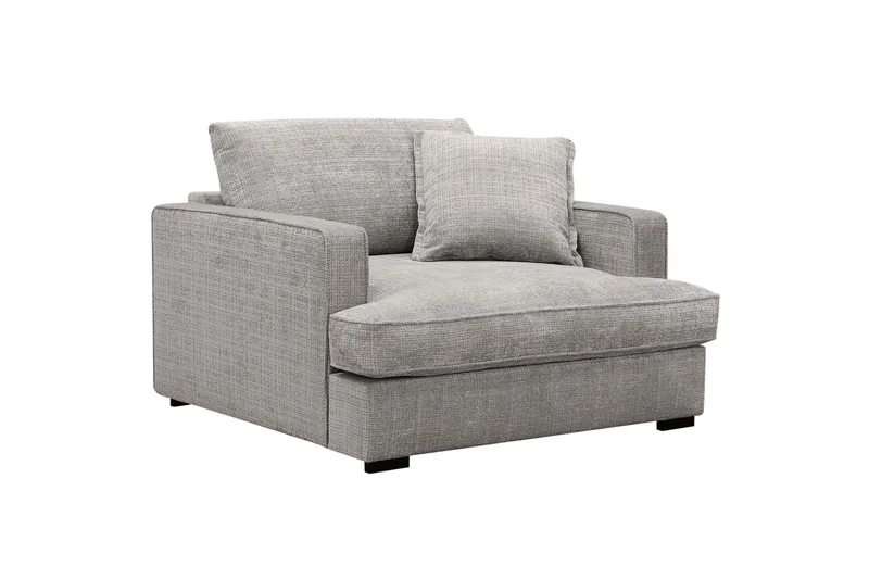 Rossita lyx Extra djup Fåtölj - Ljusgrå Chenille - Möbler - Stolar & fåtöljer - Fåtölj