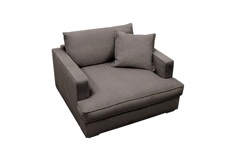 Rossita lyx Extra djup Fåtölj - Mörkgrå Manchester - Möbler - Stolar & fåtöljer - Fåtölj