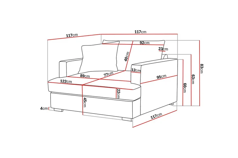 Rossita lyx Extra djup Fåtölj - Mörkgrön Manchester - Möbler - Stolar & fåtöljer - Fåtölj