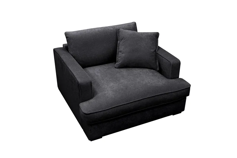 Rossita lyx Extra djup Fåtölj - Svart Chenille - Möbler - Stolar & fåtöljer - Fåtölj