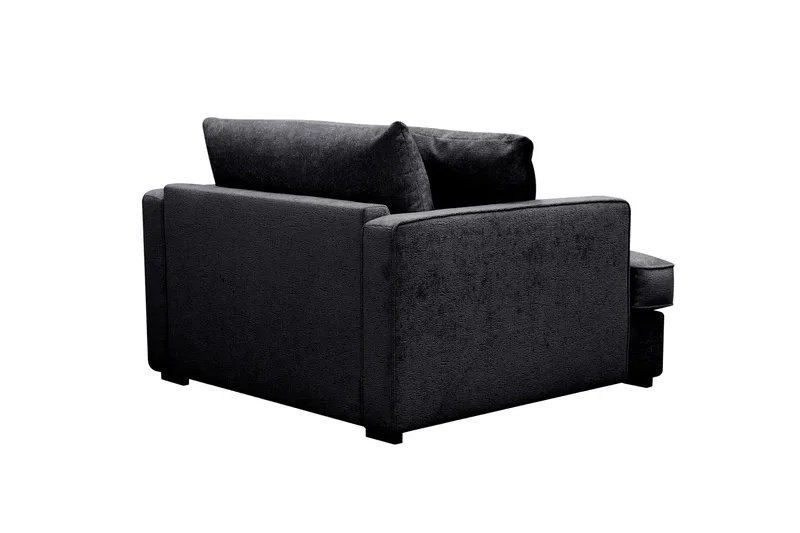 Rossita lyx Extra djup Fåtölj - Svart Chenille - Möbler - Stolar & fåtöljer - Fåtölj