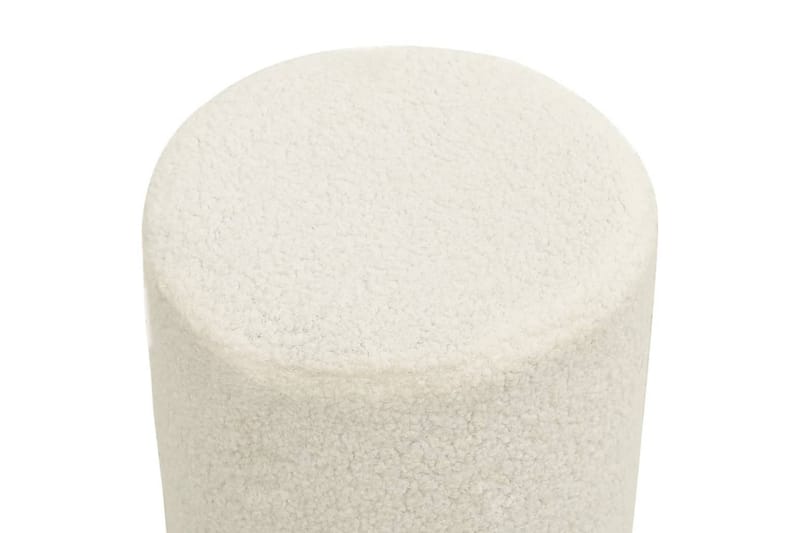 Rund pall vit fleece - Vit - Möbler - Stolar & fåtöljer - Pall & puff