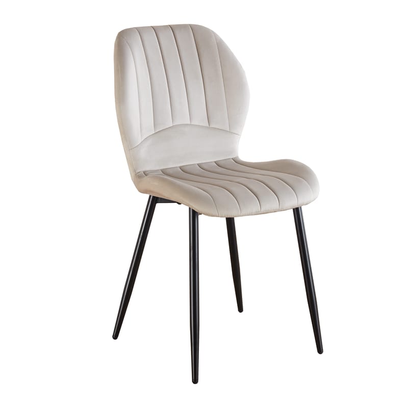Santos matstol - Beige velvet - Beige - Möbler - Stolar & fåtöljer - Matstol & köksstol