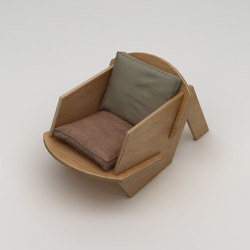 Satira Öronlappsfåtölj - Naturträ - Möbler - Stolar & fåtöljer - Fåtölj