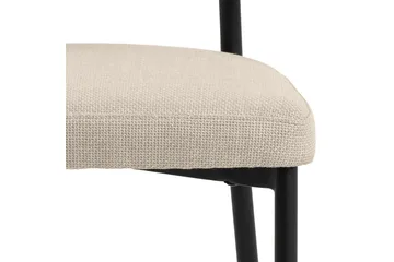 Sawako Matstol & Köksstol i Tyg med Svarta Metallben - Beige - Möbler - Stolar & fåtöljer - Matstol & köksstol