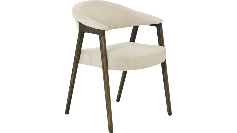 Senvik Matstol, creme/brunlackad ek