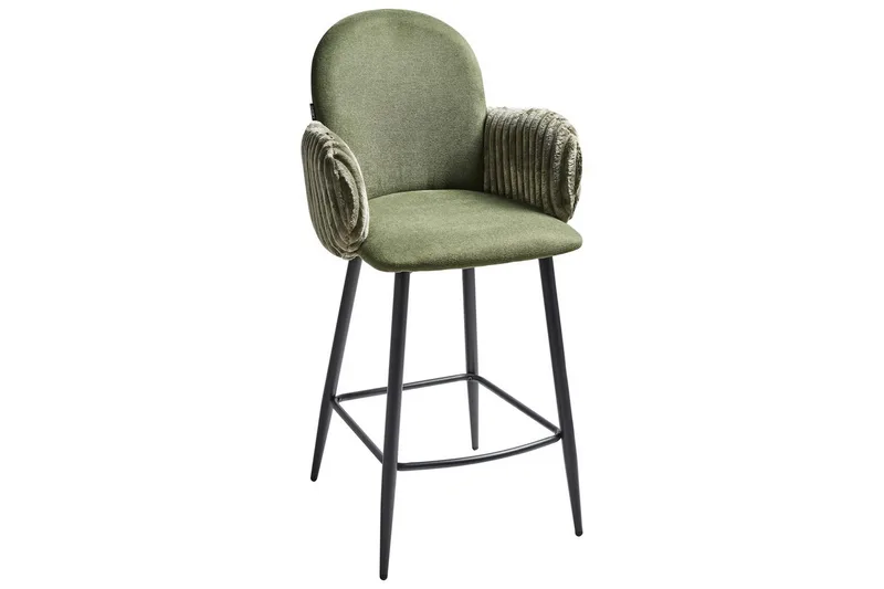 Set med 2 barstolar Amity - Grön, Svart - Möbler - Stolar & fåtöljer - Barstol & barpall