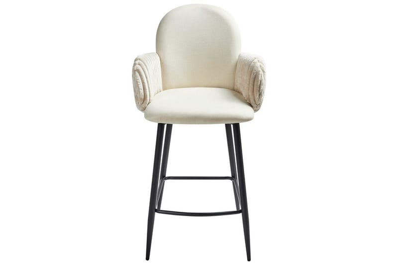 Set med 2 barstolar Amity - Ljusbeige, svart - Möbler - Stolar & fåtöljer - Barstol & barpall