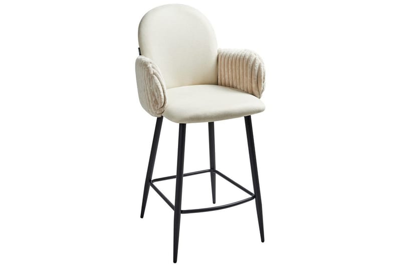 Set med 2 barstolar Amity - Ljusbeige, svart - Möbler - Stolar & fåtöljer - Barstol & barpall