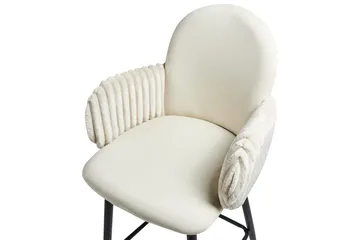 Set med 2 barstolar Amity - Ljusbeige, svart - Möbler - Stolar & fåtöljer - Barstol & barpall