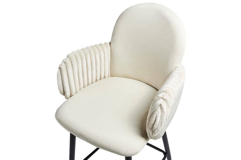 Set med 2 barstolar Amity - Ljusbeige, svart - Möbler - Stolar & fåtöljer - Barstol & barpall