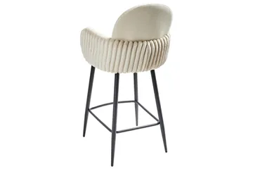 Set med 2 barstolar Amity - Ljusbeige, svart - Möbler - Stolar & fåtöljer - Barstol & barpall