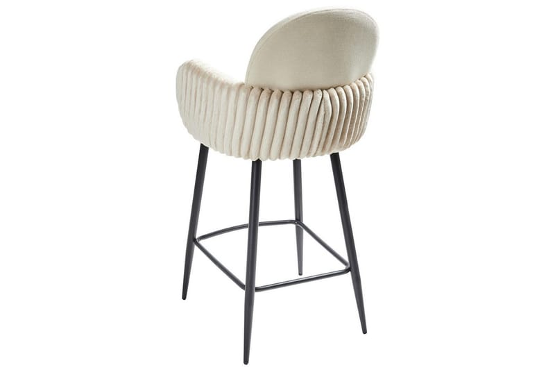 Set med 2 barstolar Amity - Ljusbeige, svart - Möbler - Stolar & fåtöljer - Barstol & barpall