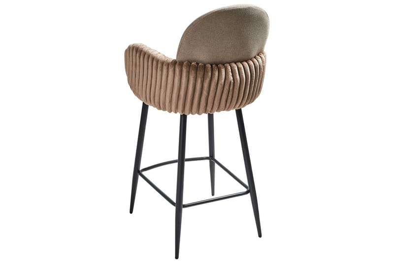 Set med 2 barstolar Amity - Taupe, svart, brun - Möbler - Stolar & fåtöljer - Barstol & barpall