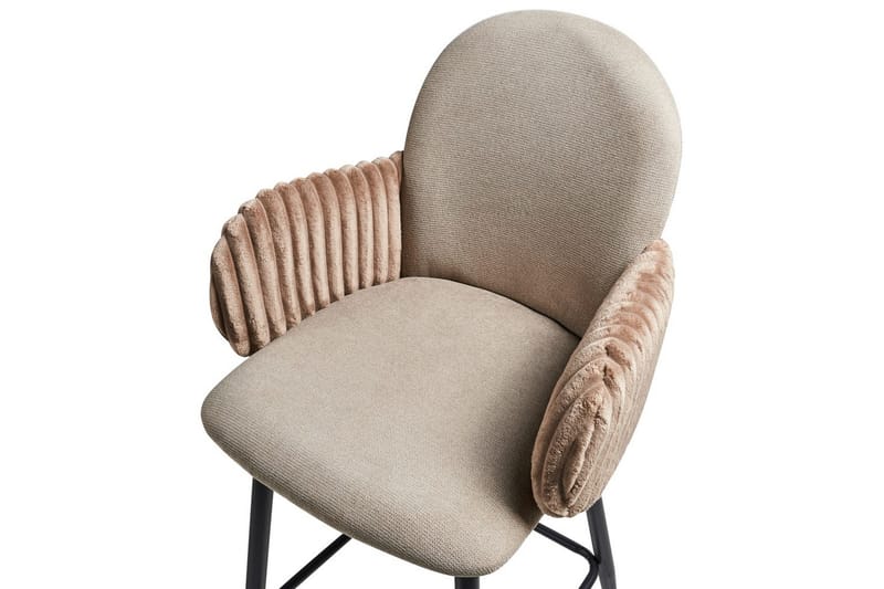 Set med 2 barstolar Amity - Taupe, svart, brun - Möbler - Stolar & fåtöljer - Barstol & barpall