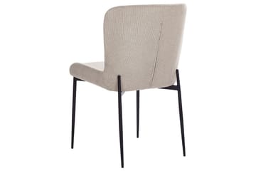 Set med 2 matstolar Ada - Beige, grå, svart - Möbler - Stolar & fåtöljer - Matstol & köksstol