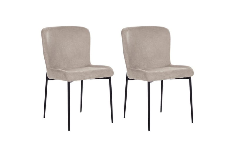 Set med 2 matstolar Ada, Beige, grå, svart