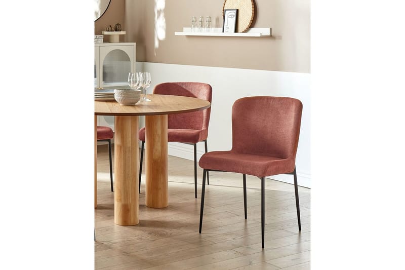 Set med 2 matstolar Ada - Brun, Svart - Möbler - Stolar & fåtöljer - Matstol & köksstol