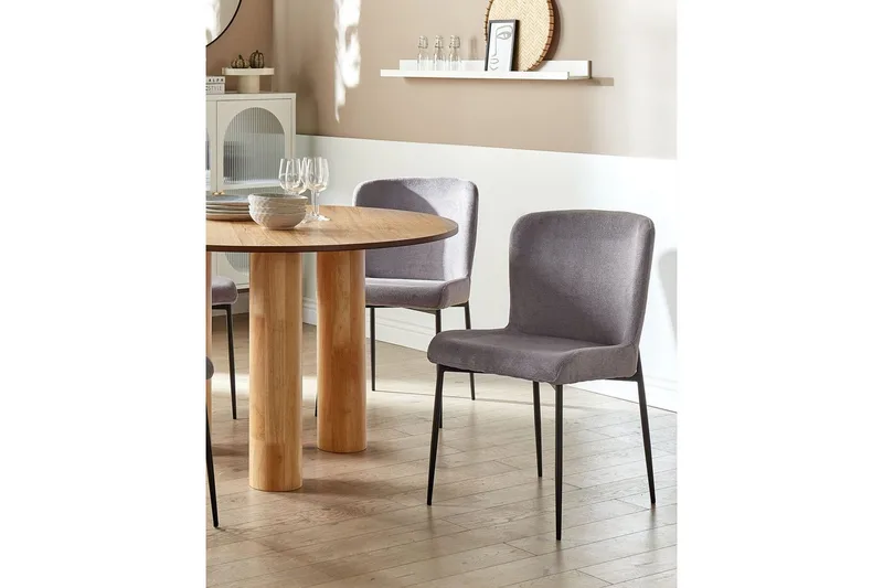 Set med 2 matstolar Ada - Mörkgrå, svart - Möbler - Stolar & fåtöljer - Matstol & köksstol