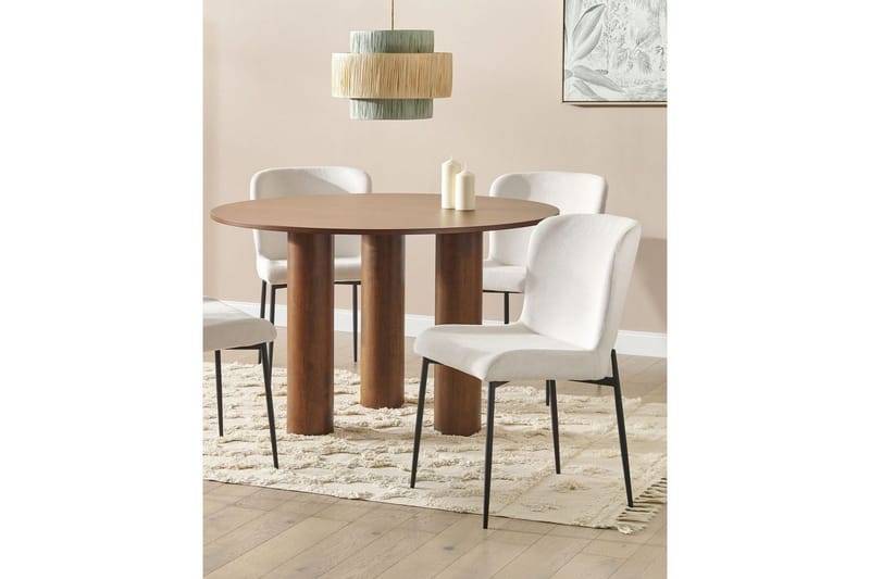 Set med 2 matstolar Ada - Vit, Svart - Möbler - Stolar & fåtöljer - Matstol & köksstol