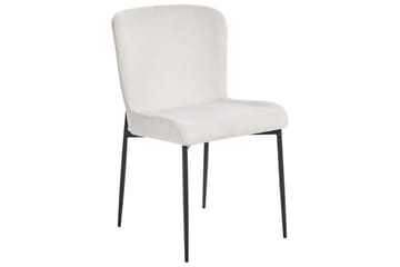 Set med 2 matstolar Ada - Vit, Svart - Möbler - Stolar & fåtöljer - Matstol & köksstol