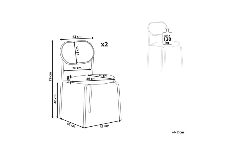Set med 2 matstolar Adaver - Ljus trä, beige - Möbler - Stolar & fåtöljer - Matstol & köksstol