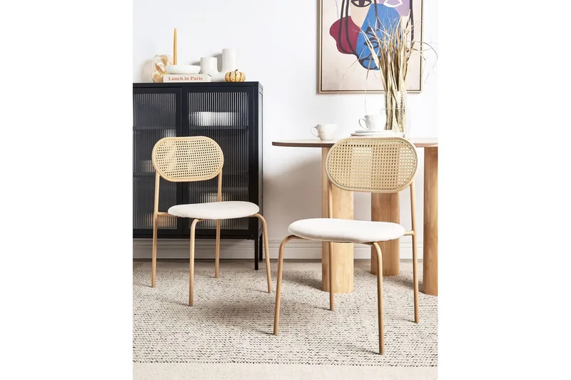 Set med 2 matstolar Adaver - Ljus trä, beige - Möbler - Stolar & fåtöljer - Matstol & köksstol