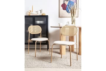 Set med 2 matstolar Adaver - Ljus trä, beige - Möbler - Stolar & fåtöljer - Matstol & köksstol